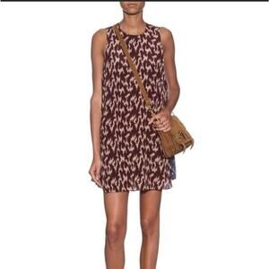 Elizabeth and James 100% Silk Shift Dress Abstract Print Sleeveless Size XS